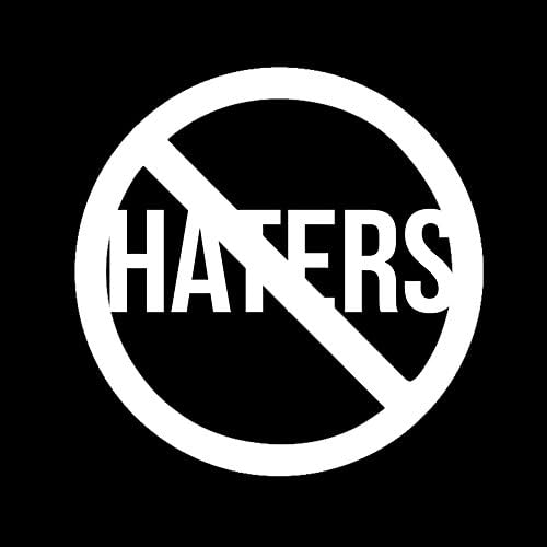 Komik Anti Haters 6 vinil yapışkan Araba Çıkartması (6 Beyaz)