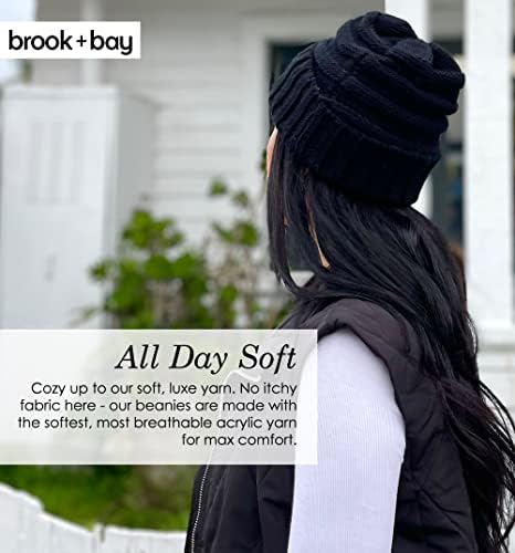 Brook + Bay sarkık şapka Kış Şapka Kadınlar için-Slouch Büyük Boy Kablo örgü şapkalar-Sıcak Tıknaz Örme Kap Soğuk Hava için