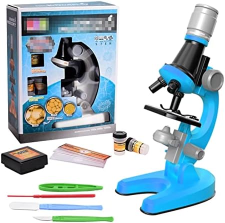 Çocuk Mikroskop HD Yüksek Büyütme Bilimsel Deney çocuk Bulmaca İlköğretim Okulu Öğrencileri Mikroskop (Boyut: Mavi)