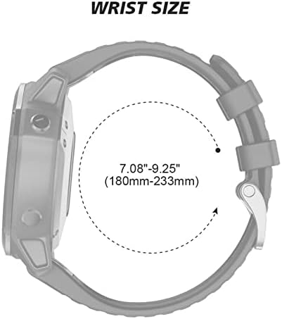 BAHDB Garmin saat kordonları 22mm Genişlik Yumuşak Silikon yedek bant Adanmış saat kayışı Garmin Fenix 7 / Fenix 5 / Fenix