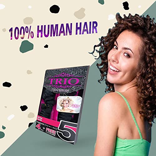 Trio saç ekleme gerçek insan saçı, uzatma klipleri, at kuyruğu uzatma ve çörekler saç parçası, saç peruk, Premium insan saçı