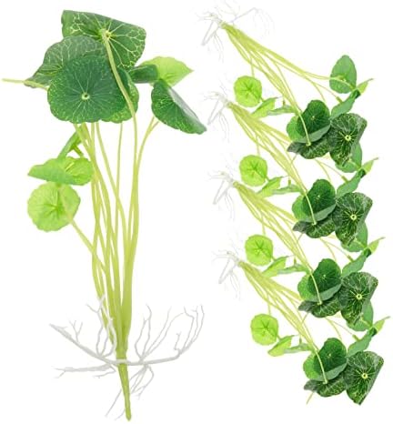 Yardwe 5 adet İmitasyon Bitkiler Yapay Akvaryum Bitkileri Yeşil Bitkiler Kum Tepsi Minyatürleri Akvaryum Peyzaj Süs Yapay