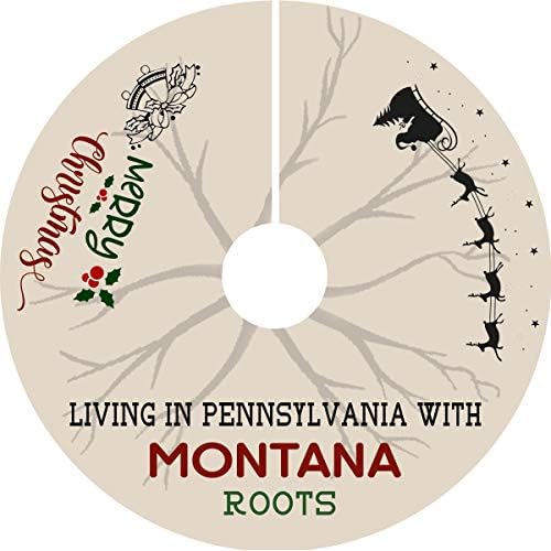 Annem Ve Ben Noel Ağacı Etek 44 İnç - Montana Kökleri ile Pennsylvania'da Yaşamak-Uzun Mesafe Noel Süsleri Kapalı Açık, Noel
