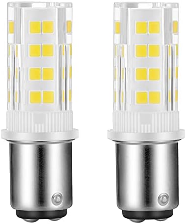 JSMIECO BA15D LED Ampul Çift Kontak Süngü Tabanı, 120 Volt 4W Led Ampul, Gün Işığı Beyazı 6000K,Dikiş Makinesi Lambası için,