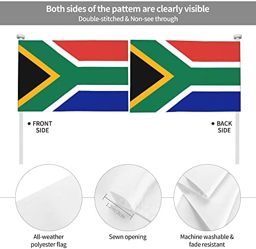 Güney Afrika bayrağı Araba Bayrağı 12X18 İnç Çift Taraflı Araba Pencere Bayrağı Açık Araba Dekor Afiş