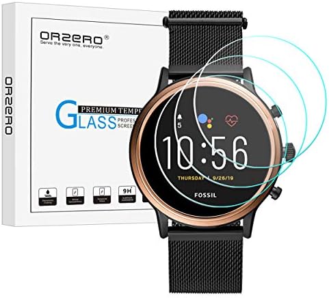 Orzero (3 Paket) Fosil Gen 5 JULİANNA HR Smartwatch Temperli Cam Ekran Koruyucu, 2.5 D Ark Kenarları 9 Sertlik HD Çizilmez