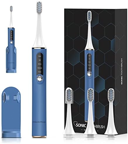 Yetişkinler Sonik Elektrikli Diş Fırçası, Erkek Kadınlar için Şarj Edilebilir Elektrikli Diş Fırçası, LED Mod Göstergeli