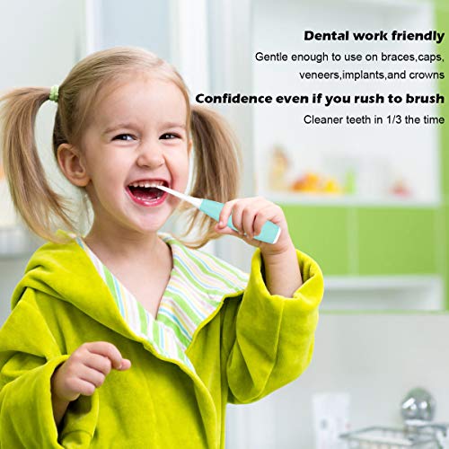 Üçlü En İyi Çocuk Sonic Diş Fırçası, Şarj Edilebilir 32000 VPM Diş Fırçası,Patentli 3 Fırça Kafası Tasarımı, Açılı Kıllar