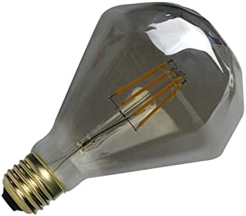 YDJoo LED Edison ampul 3 W D95 Vintage LED ampuller 40 W eşdeğer yumuşak sıcak beyaz 2200 K elmas şekli dumanlı gri cam dekoratif