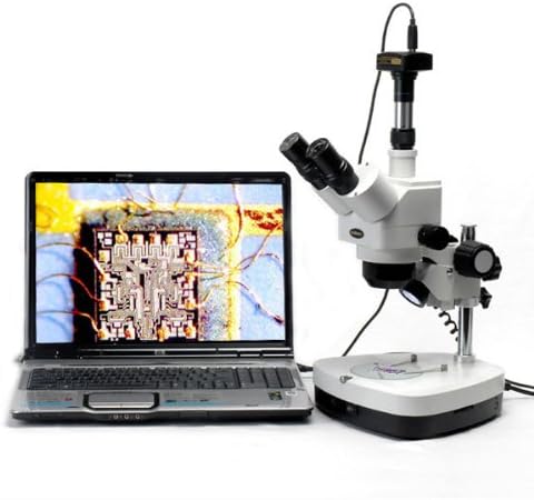 AmScope SH-2TY-C2-10M Dijital Profesyonel Trinoküler Stereo yakınlaştırmalı mikroskop, WF10x ve WF15x Oküler, 10X-60X Büyütme,