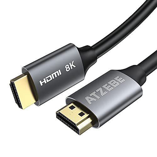 ATZEBE HDMI 2.1 Kablosu, 8 K HDMI Kablosu 3ft, Destek Yüksek Hızlı 48 Gbps, 8K@60Hz 7680 P, Dinamik HDR, 4:4: 4, eARC, Ethernet,