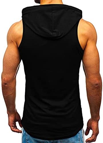 Nyybw erkek Egzersiz Kapşonlu Tankı Üstleri Kolsuz spor salonu kapüşonluları Spor Eğitimi Kas Kolsuz T-Shirt Bluzlar Cepli