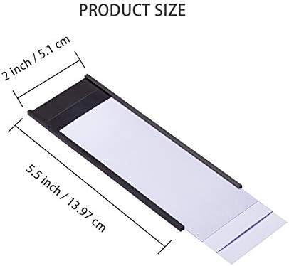 Eeoyu Mıknatıslı Manyetik Etiket Tutucular Metal Raf, Beyaz Tahta, 50'li Set (2 x 5,5 inç)için Şeffaf Plastik Koruyuculu