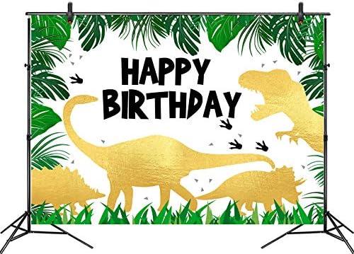 EOBTAIN 7x5ft Jungle Safari Hayvanlar Doğum Günü Partisi Zemin Dinozor Çocuk Zemin Çocuklar için Doğum Günü Orman Yeşil Yapraklar