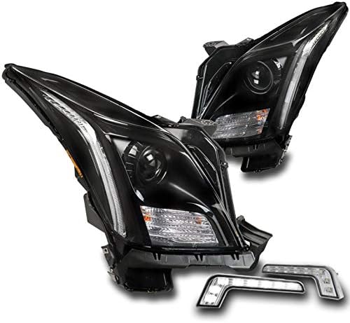 ZMAUTOPARTS LED DRL Projektör Farlar Farlar Siyah 6.25 Beyaz LED DRL ışıkları 2013-2017 Cadillac XTS