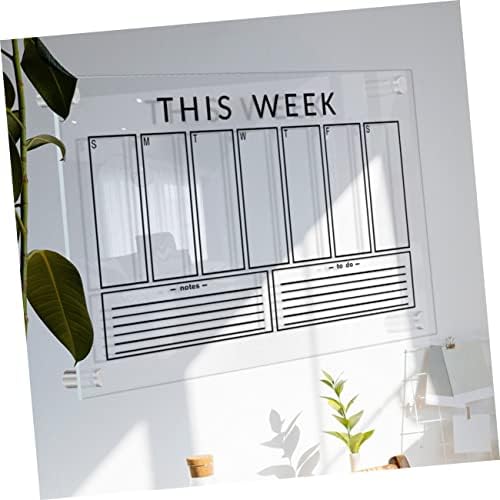 STOBOK 5 Setleri Kuru Tahta Planlama Buzdolabı Haftalık Duvar Ev Ekran Temizle silinebilir beyaz Tahta Planlayıcısı için