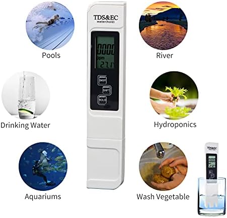 NTBL Su Kalitesi Testi Dijital su test cihazı ölçer 3 in 1 TDS EC Sıcaklık Ölçer İçme Suyu Akvaryumları Havuz Spa