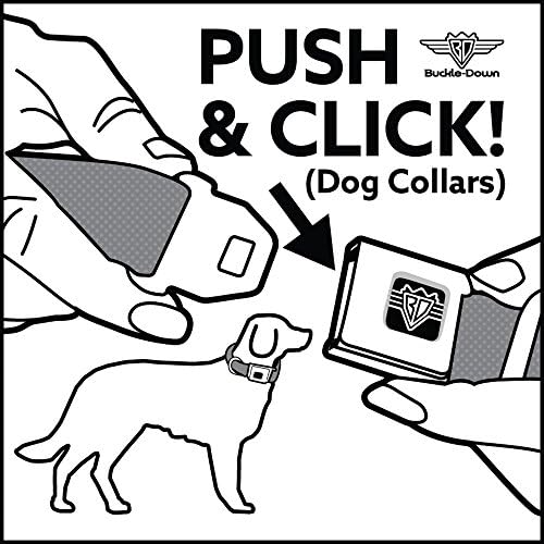 Tokalı Köpek Tasması Emniyet Kemeri Tokası Domino Siyah Beyaz Siyah, Çok Renkli, 1,5 Geniş - 18-32 Boyuna Uyar-Büyük (DC-W30488-WL)