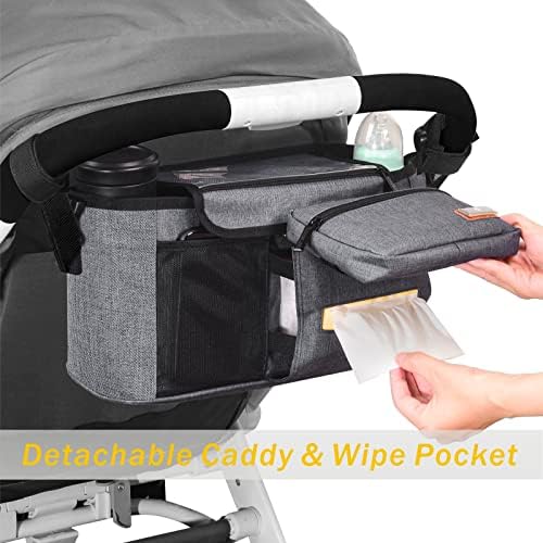Vanleestar Arabası Organizatör-Bebek Arabası Aksesuarları Caddy saklama çantası Ebeveyn Konsolu için Bebek Jogger, Kaymaz