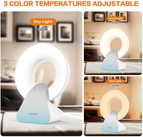 Rsccleaner Light Therapy Lamp® 10.000 Lux, Ayarlanabilir Sıcaklık/Parlaklığa Sahip Parlak Mutlu Güneş ışığı Terapi Lambaları