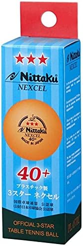 Nittaku NB-1150 Masa Tenisi Topu, Renkli 3 Yıldız, Uluslararası Sertifikalı Top, 3'lü Paket