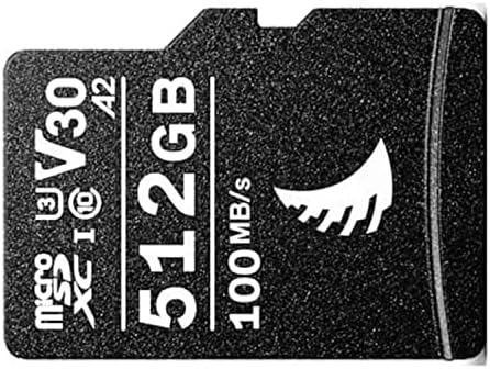 Angelbird - AV PRO microSD V30 Hafıza Kartı - 512 GB-UHS - I A2 - (dahil. Tam Boyutlu SD Kart Adaptörü) - 4K + Fotoğraf ve