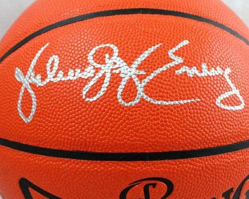 Julius Erving İmzalı NBA Spalding Basketbolu - JSA Tanık Oldu *Gümüş İmzalı Basketbol Topları