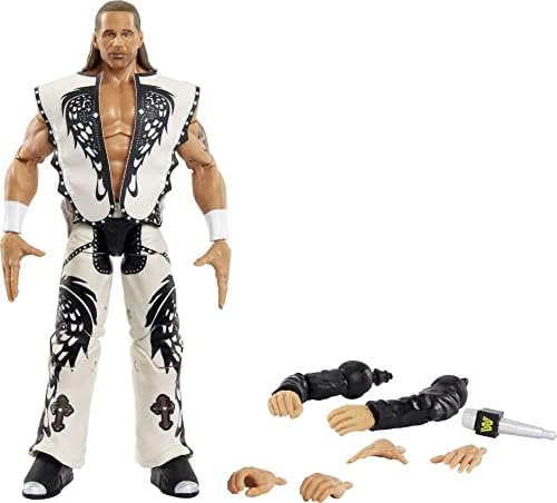WWE Shawn Michaels Wrestlemania Elite Koleksiyonu Action Figure ile Giriş Kıyafetleri ve Vince McMahon Yap-Bir-Şekil Adet,