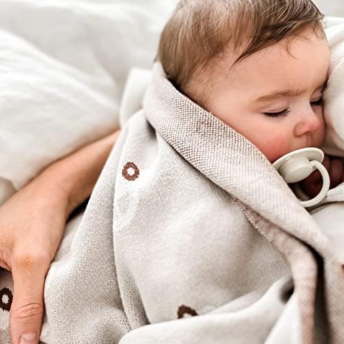 Kızlar ve Erkekler için Örgü Bebek Kundak Battaniyeleri - %100 Yumuşak ince Pamuklu Battaniye - Kundak Beşik Arabası Battaniyesi,