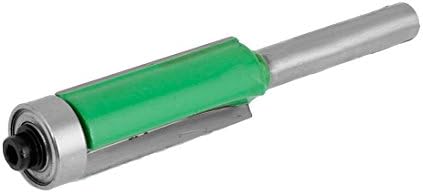 Aexit 1/2 x 1/4 Çift Özel Aracı Flüt Gömme Trim Bit Gümüş Ton Yeşil Marangoz için Model:27as190qo206