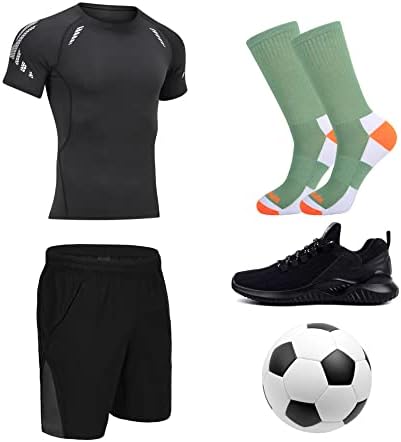 JOYNÉE Erkek Atletik Ekip Yastık Çorap Koşu ve Egzersiz için 6 Paket,Çok Renkli,Çorap Boyutu:10-13