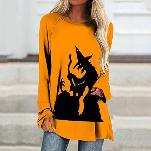 Bayan Tatil Cadılar Bayramı Büstiyer Uzun Kısa Kollu Bluzlar Kaşkorse Tshirt Tekne Boyun Cadı Kedi Kawaii Büstiyer Vİ