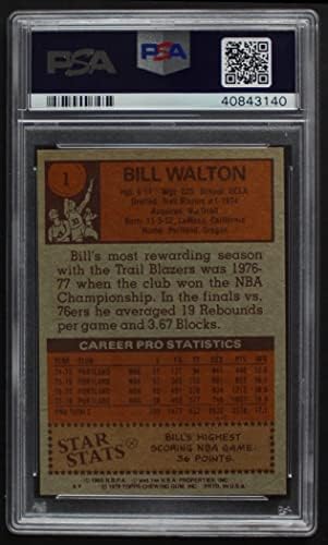 1978 Topps 1 Bill Walton Portland Trail Blazers (Basketbol Kartı) PSA PSA 8.00 Trail Blazers UCLA