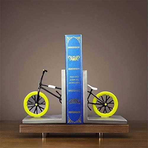 Teerwere Bookend Endüstriyel Bisiklet Bookends 2 Set Sanat Bookend Dekorasyon Ofis Yaratıcı Kitap Dosyası Öğrenci Ev için