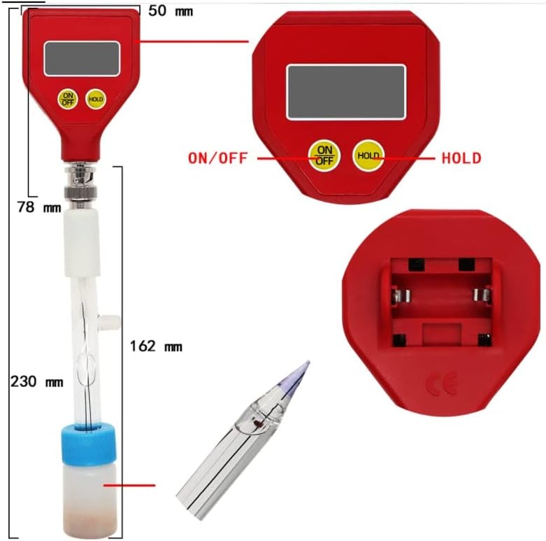N / A ph ölçer PH test cihazı Keskin Cam Elektrot Su Süt Peynir Toprak Gıda