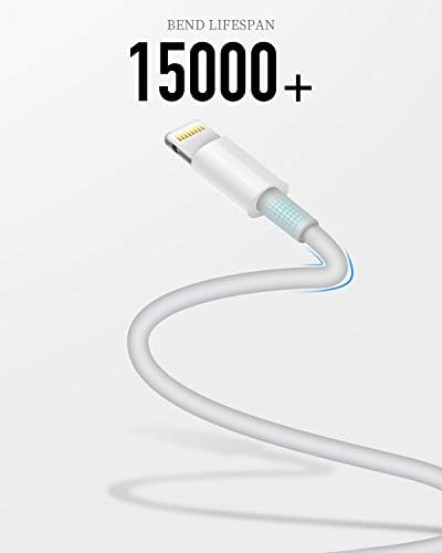 Apple iPhone şarj kablosu, 4 Paket Orijinal USB Yıldırım Kablosu Apple MFİ Sertifikalı 6Ft, hızlı iPhone şarj kablosu iPhone