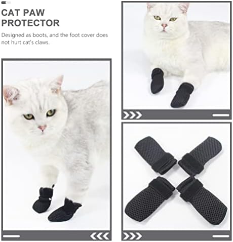 Ipetboom Kedi Pençe Kapakları, 4 adet Köpek Kaymaz Çoraplar Kedi Pençe Koruyucu Pençe Kapaklar Kediler için Anti-Scratch