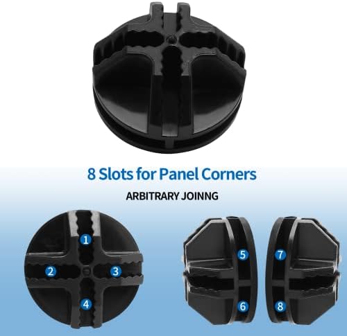 Litoexpe 36 Adet Tel Küp Plastik Konnektörler Küp Depolama, Siyah Modüler Dolap Organizatör ve Metal Izgara Raf Ünitesi