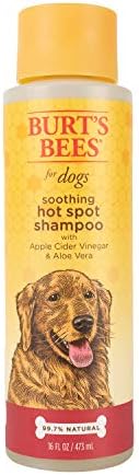 Burt's Bees for Dogs Elma Sirkesi ve Aloe Vera içeren Doğal Sıcak Nokta Şampuanı / Köpek için Yatıştırıcı ve Rahatlatıcı