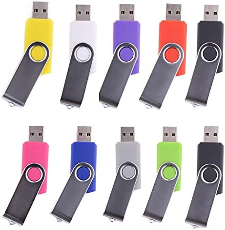 Mix Renkler Lot Toplu 10 Paket Dönen USB Flash Sürücü Bellek Sopa U Disk Mağaza Veri Kalem (10X16 MB (GB değil))