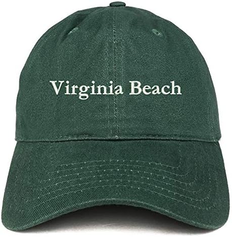 Trendy Giyim Mağazası Virginia Beach İşlemeli Fırçalanmış Pamuklu Şapka