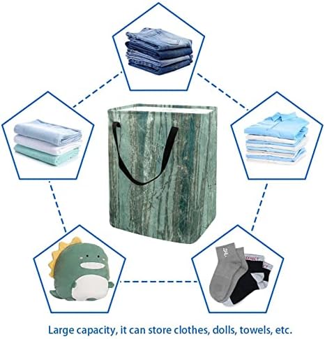 DJROW çamaşır sepeti Mermer Taş Desenli Katlanabilir çamaşır sepeti Banyo Yatak Odası Ev Oyuncak ve Giyim Organizasyonu