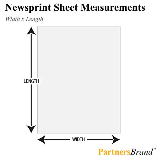 Ortaklar Marka PNP1230MS Gazete Kağıdı Ambalaj Kağıdı Sayfaları (50 lb.), 12 Genişlik x 18 Uzunluk, Beyaz (3300'lü Paket)
