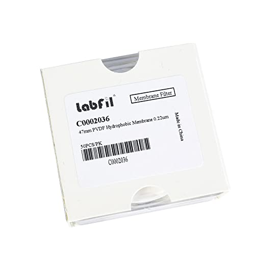 Labfil Hidrofobik PVDF Disk Membran Filtreler, Çap 47 mm, Gözenek Boyutu 0,22 µm, 50'li Paket