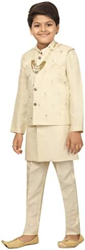 AHHAAAA Çocuklar Etnik Pamuk İpek Karışımı Nehru Modi Ceket Kurta ve pijama takımı Erkekler için 475
