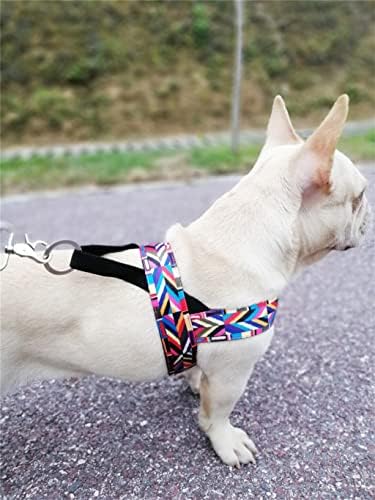 GPPZM Hiçbir Gerginlik Pet Köpek Koşum Ayarlanabilir Renk Desen Küçük Ve Orta ölçekli Köpek Yürüyüş Yelek Koşum (Renk: A,