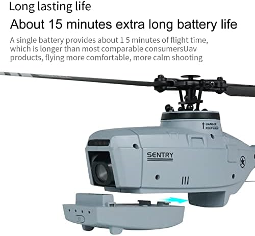 C127 2.4 G Uzaktan Kumanda Helikopter ile 720 P Kamera, RC DÖNEMİ 4CH 6-Eksen Gyro, Yükseklik Tutun, Optik Akış Yerelleştirme,