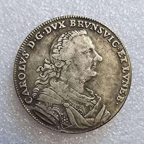 Antika El Sanatları 1765 Alman Gümüş Dolar hatıra parası Sikke Koleksiyonu 2033