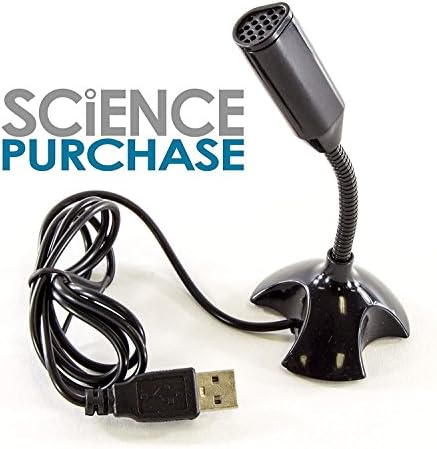 Bilim Satın Alma-Tak ve Çalıştır Ev Stüdyosu Ayarlanabilir USB Dizüstü / Masaüstü Mikrofon Uyumlu w/PC ve Mac (Siyah)