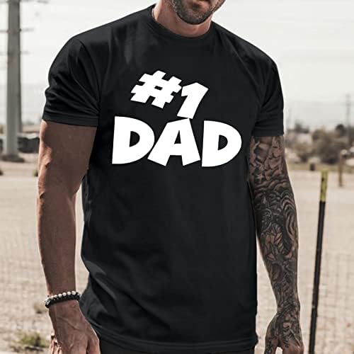 XXBR babalar Günü T-Shirt Mens için, kısa Kollu Yaz Mektup Baskı Slim Fit Tops Temel Crewneck Tshirt Baba için